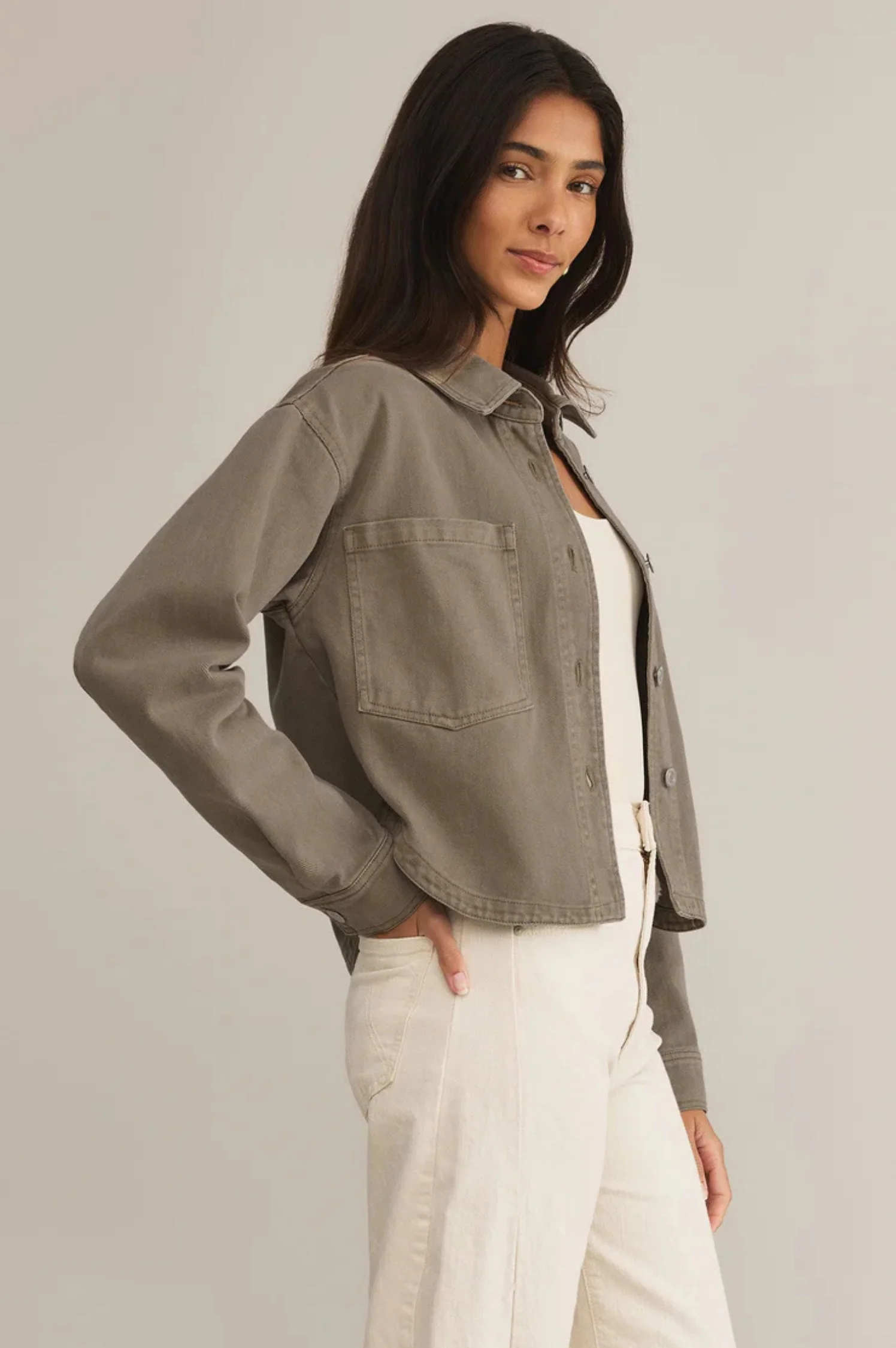 All Day Cropped Denim Jacket - Intensery