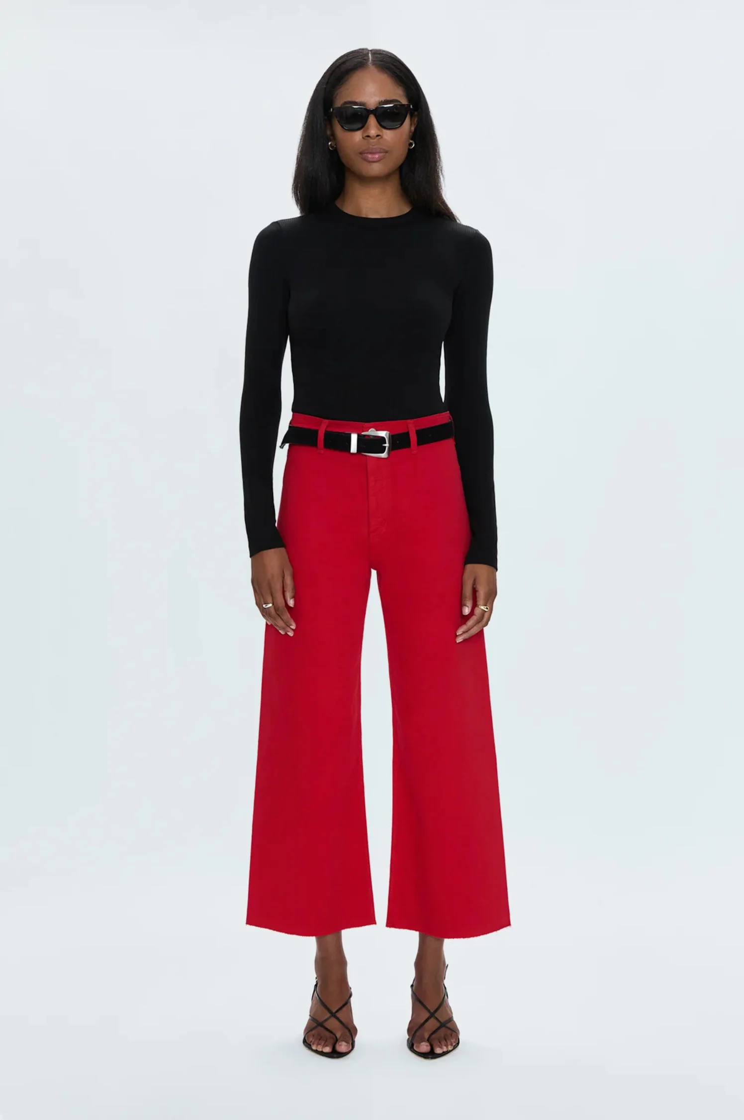 Penny High Rise Wide Leg Crop - Ruby - Intensery