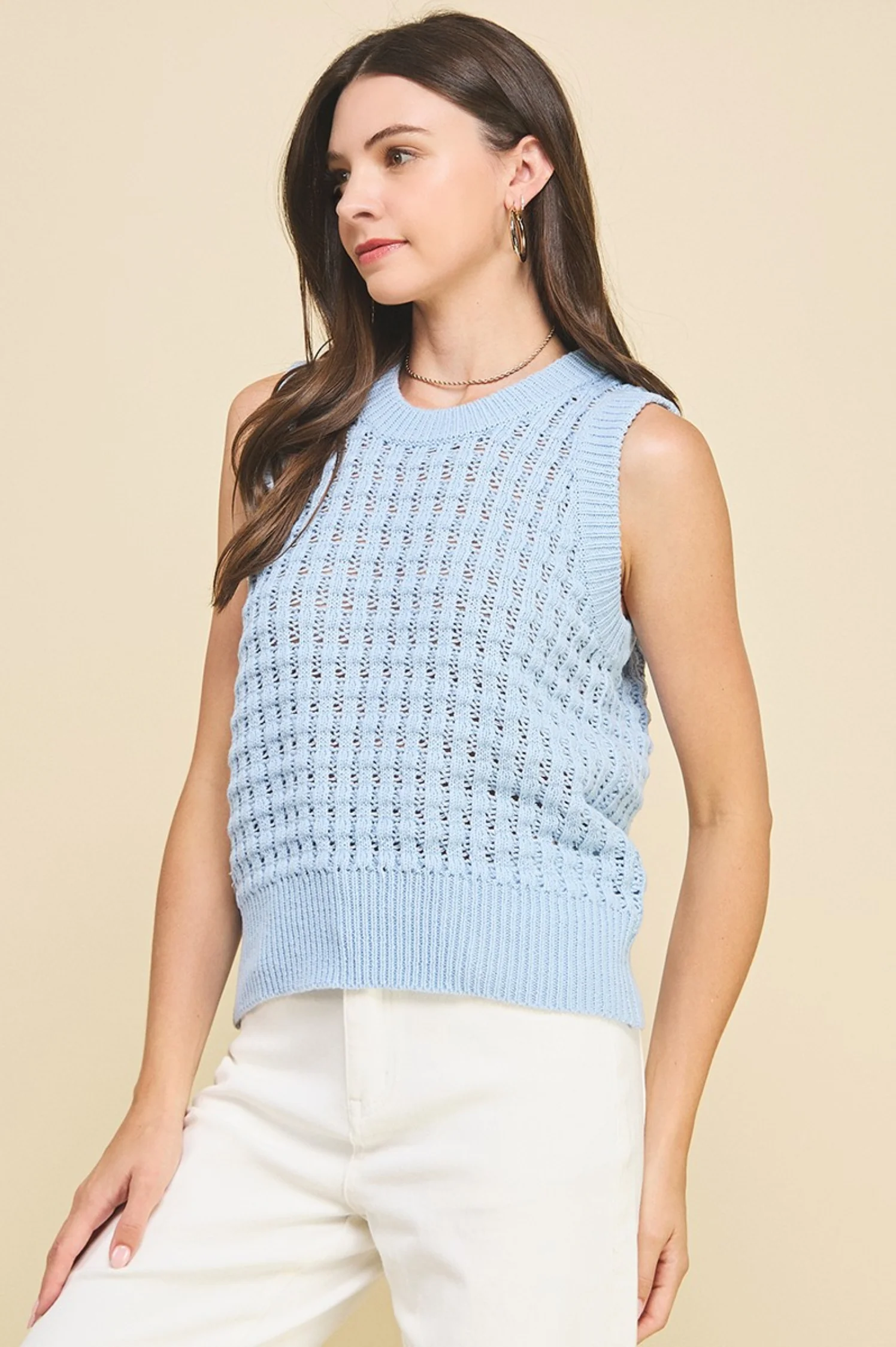 Gina Sleeveless Summer Sweater - Intensery