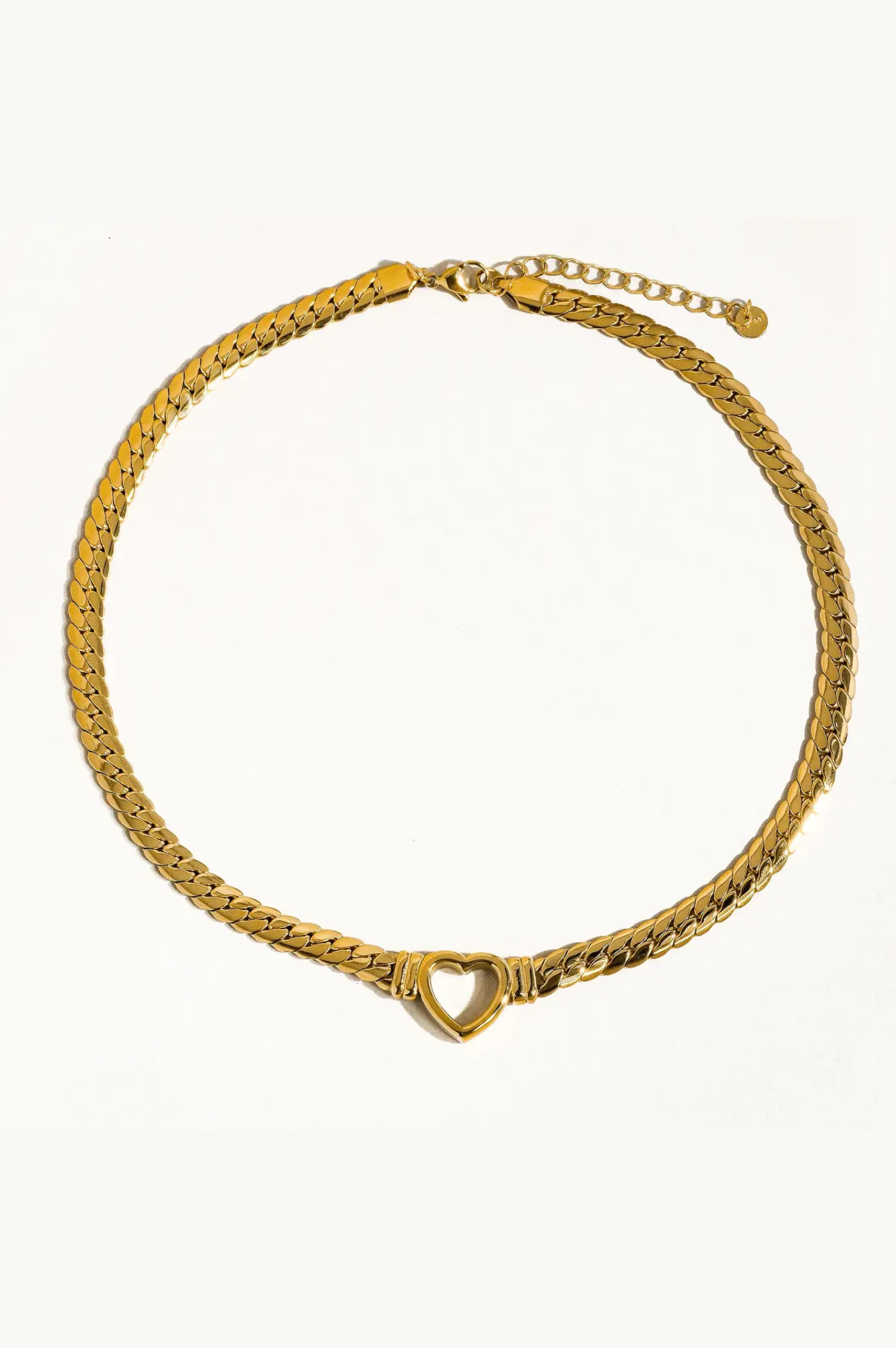 Tessa Heart Chain Necklace - Intensery