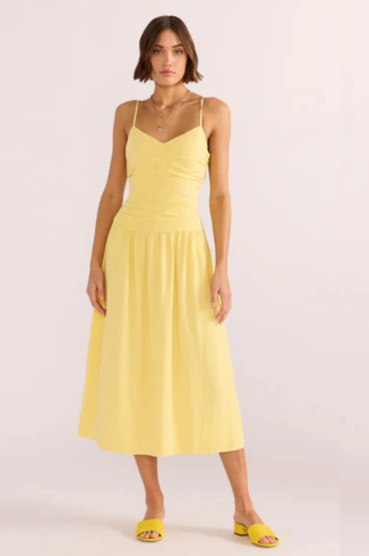 Ophelia Ruched Midi Dress - Intensery