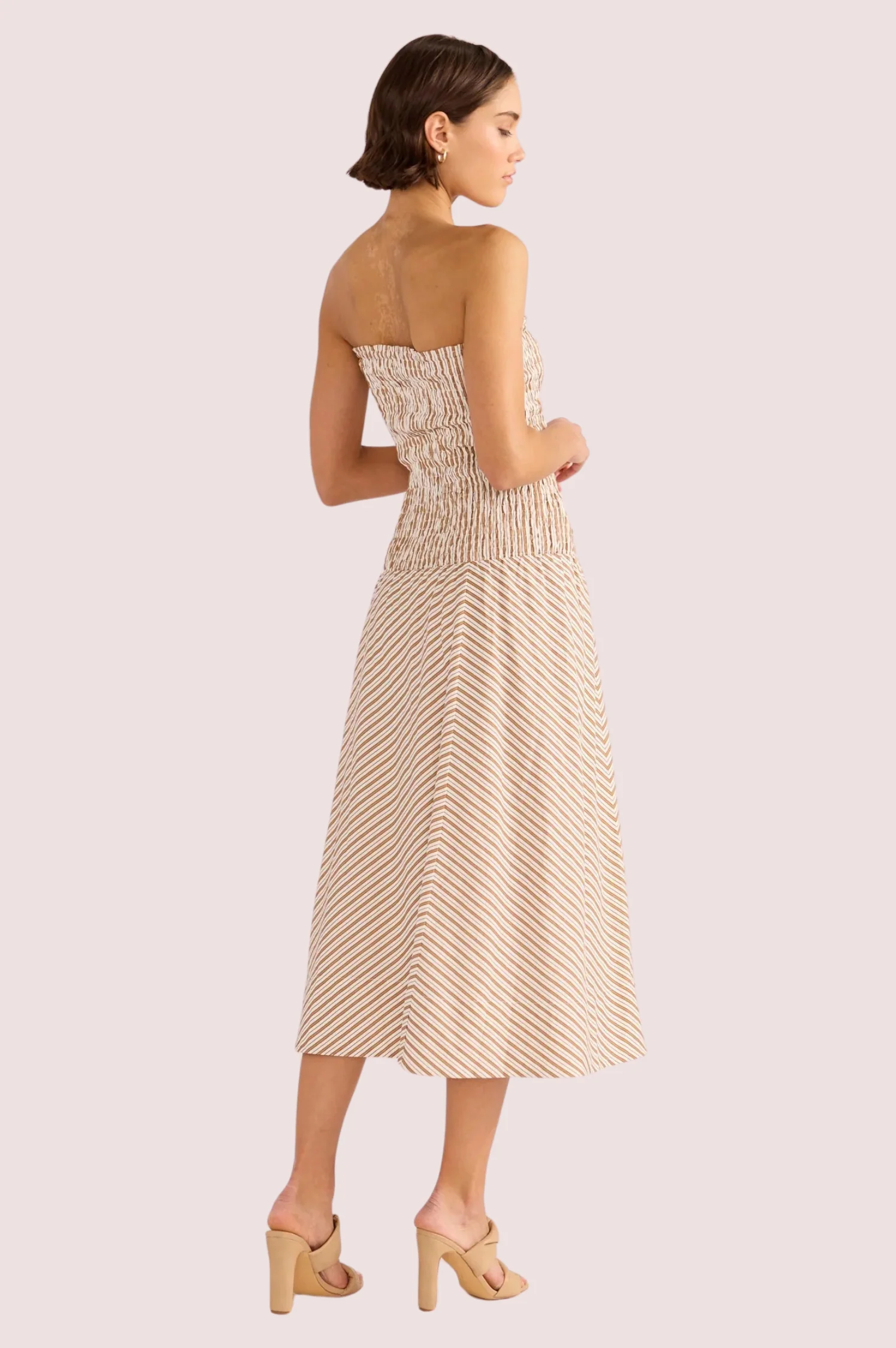 Artemis Shirred Bandeau Midi Dress - Intensery