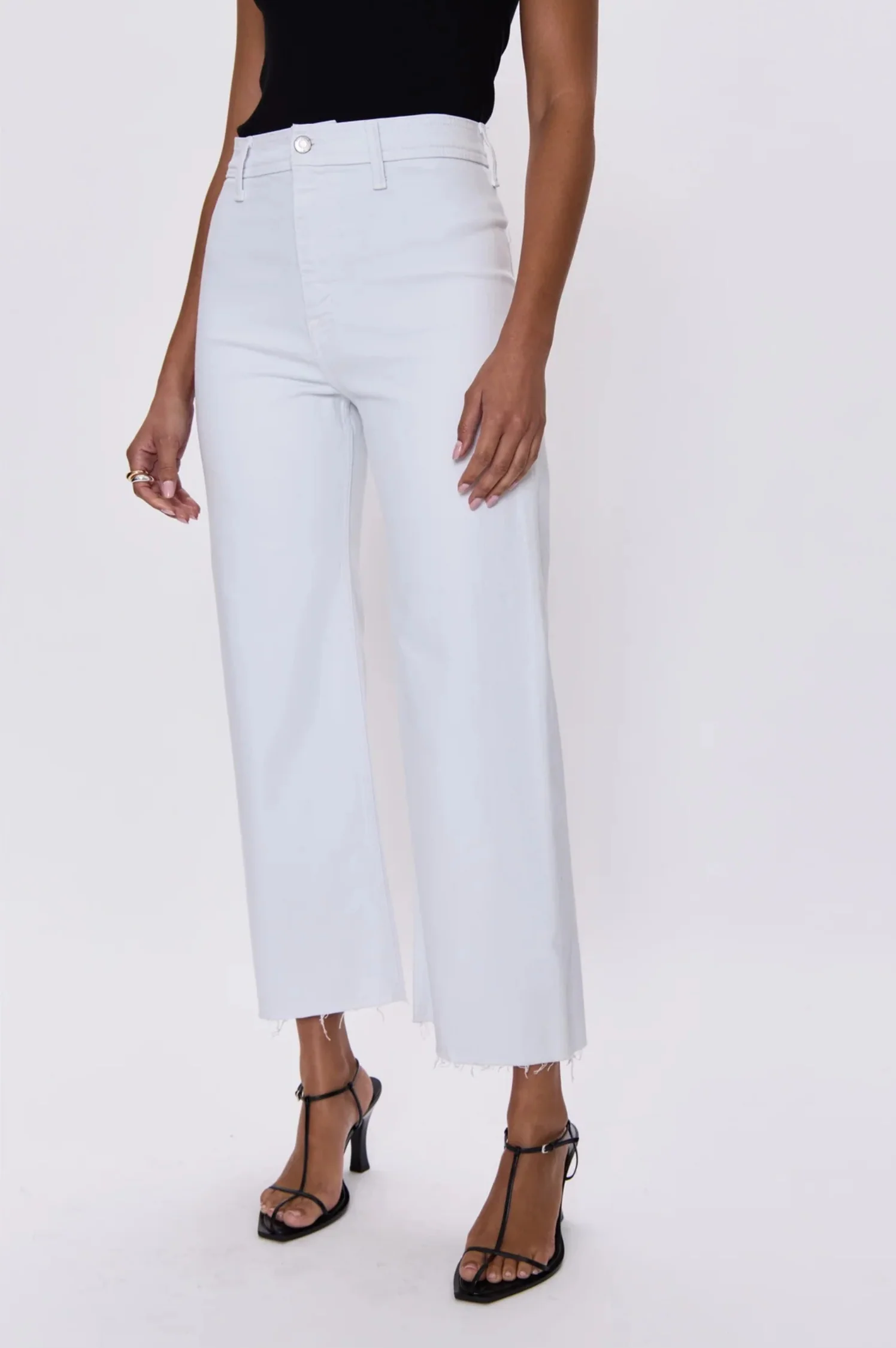 Penny High Rise Wide Leg Crop - Blizzard - Intensery