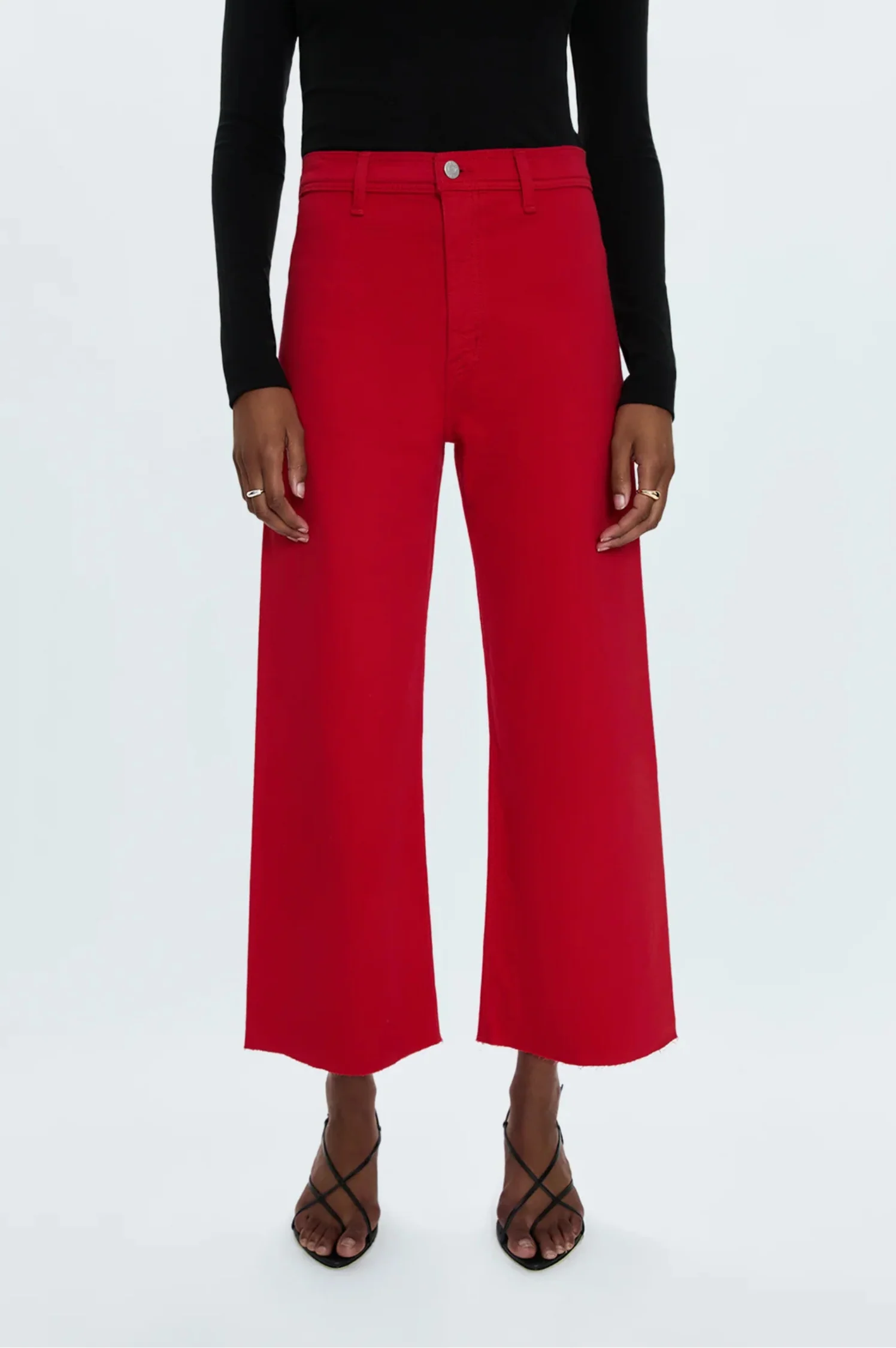 Penny High Rise Wide Leg Crop - Ruby - Intensery
