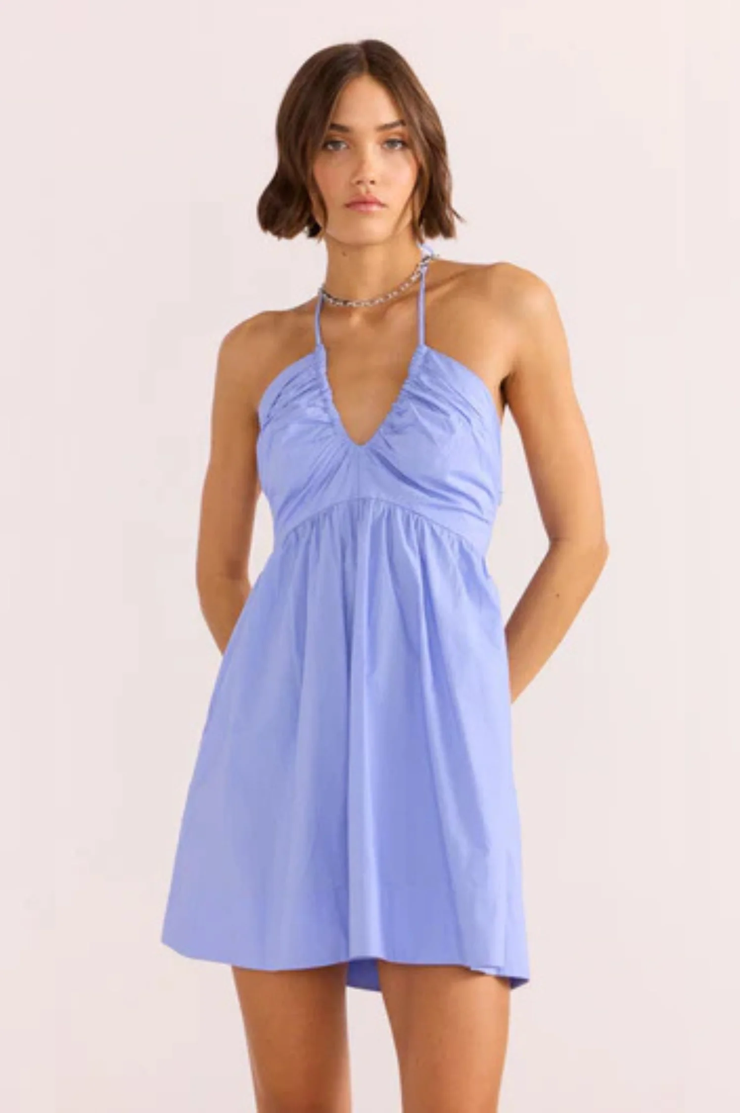 Avalon U Neck Mini Dress - Intensery