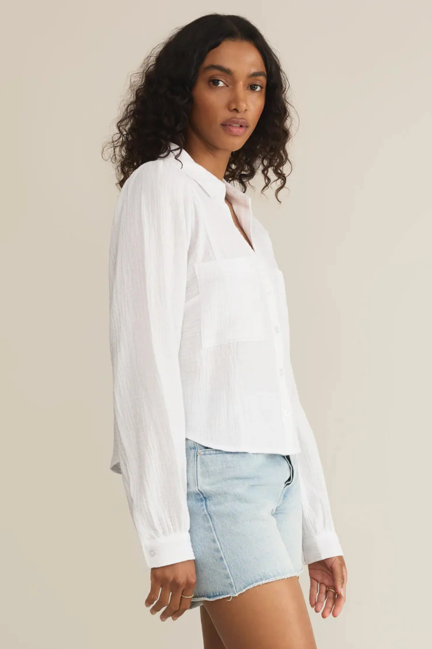 Campo Button Up Gauze Top - Intensery