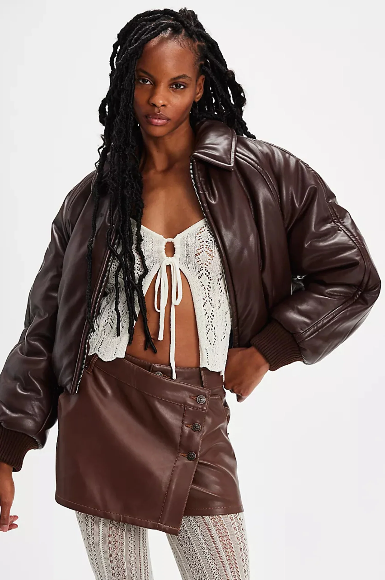 Wynne Vegan Mini Skirt - Intensery